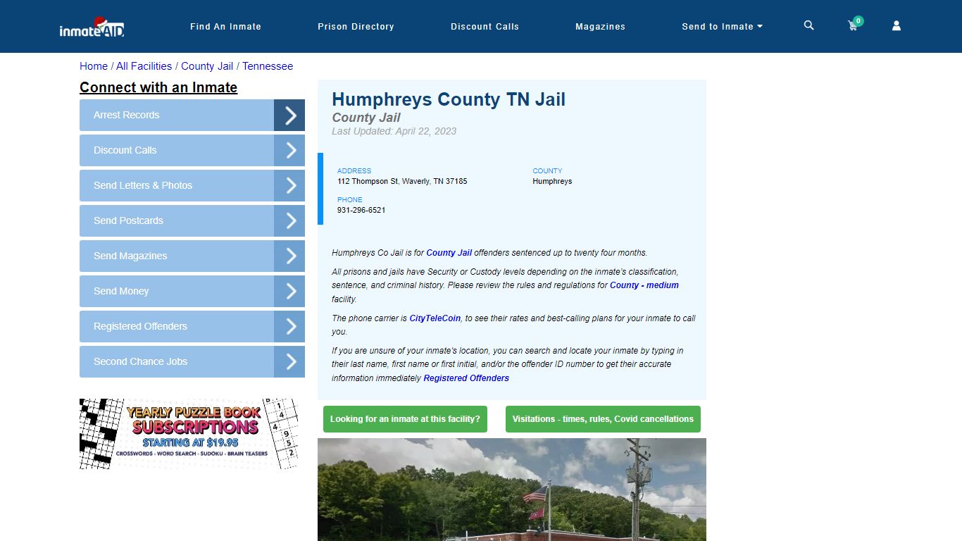 Humphreys County TN Jail - Inmate Locator - Waverly, TN
